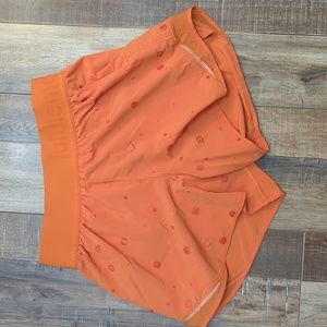 Limited edition Lululemon shorts. Orange